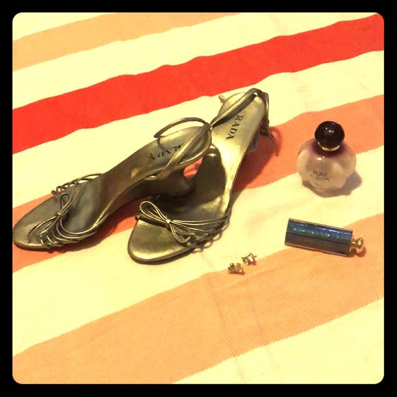 Prada wedge Sandals size 37 - Picture 1 of 8
